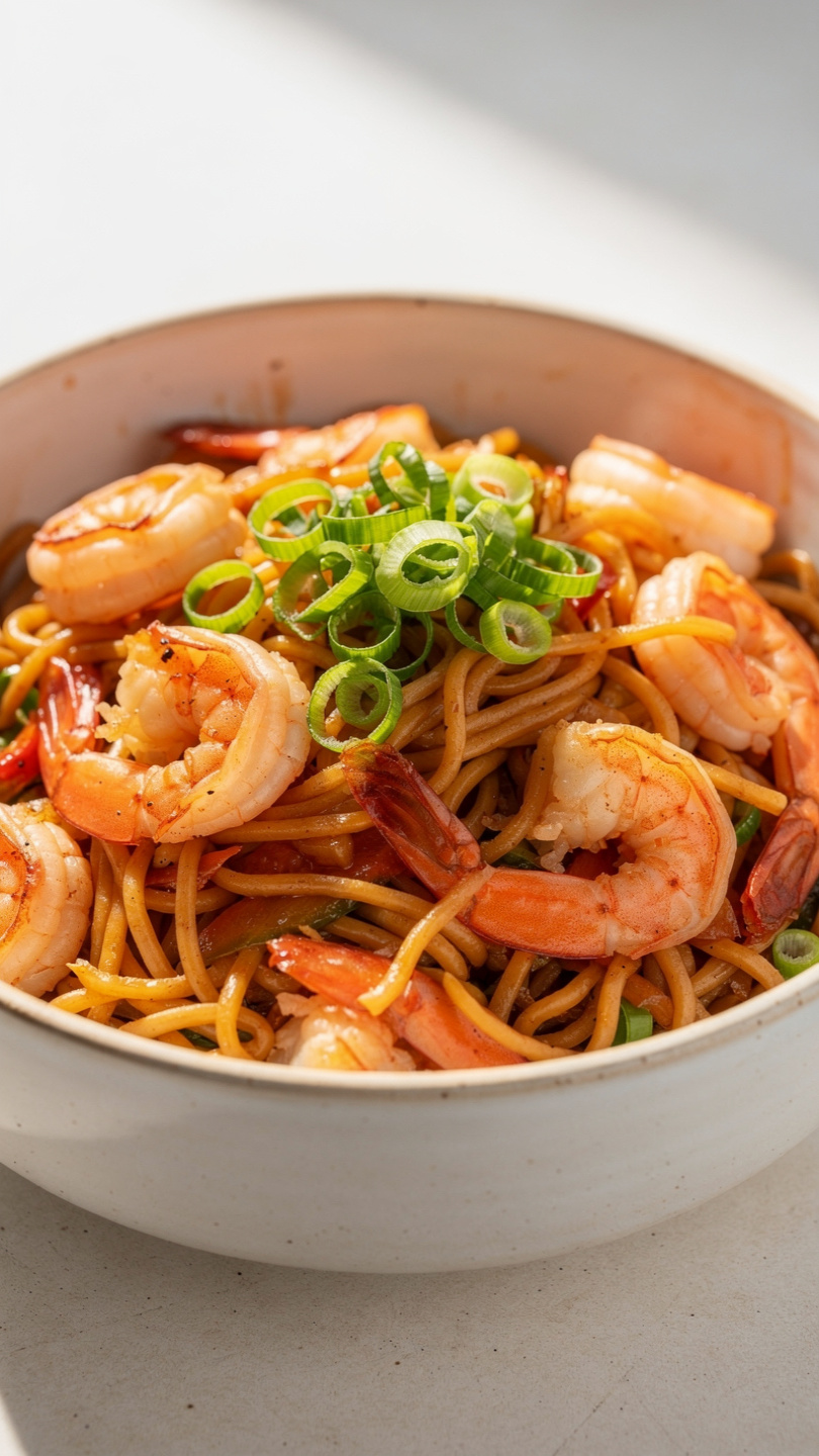 Shrimp Stir Fry with Rice Noodles (Easy Gluten-Free Recipe)