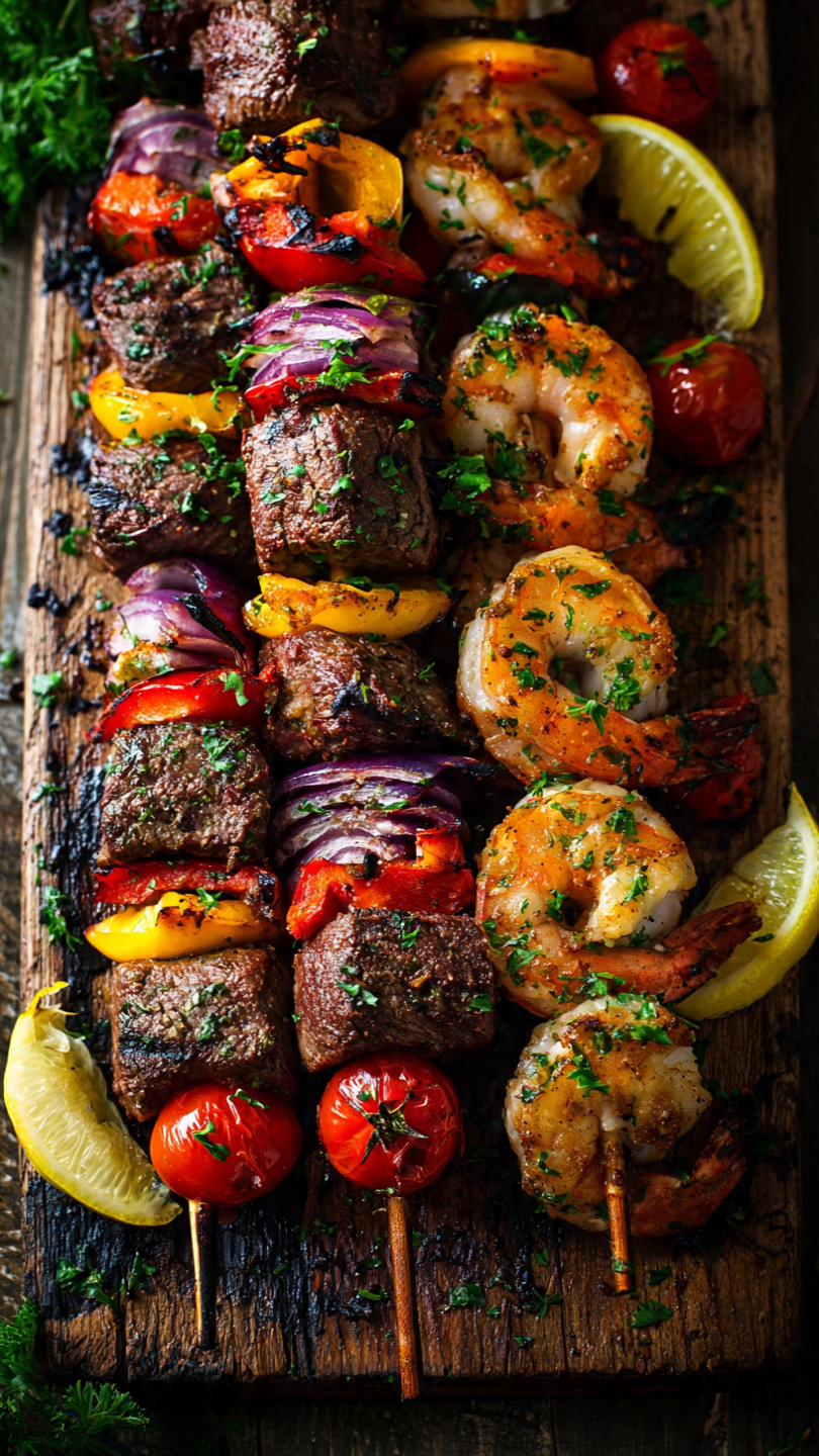 Steak and Shrimp Kabobs (Surf and Turf Skewers)