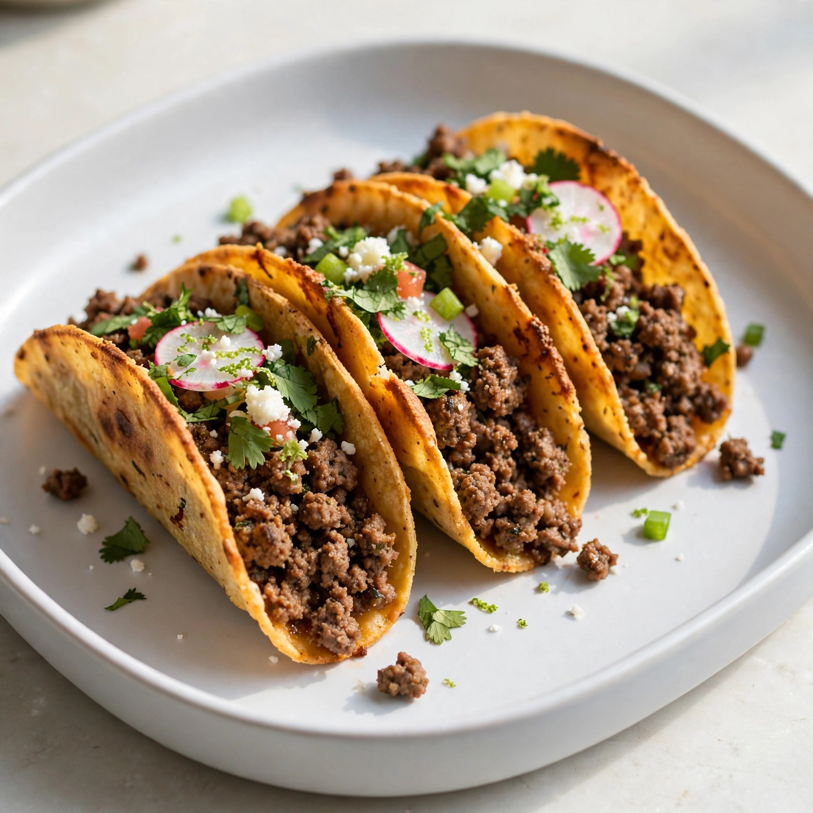 Crispy Baked Ground Beef Tacos