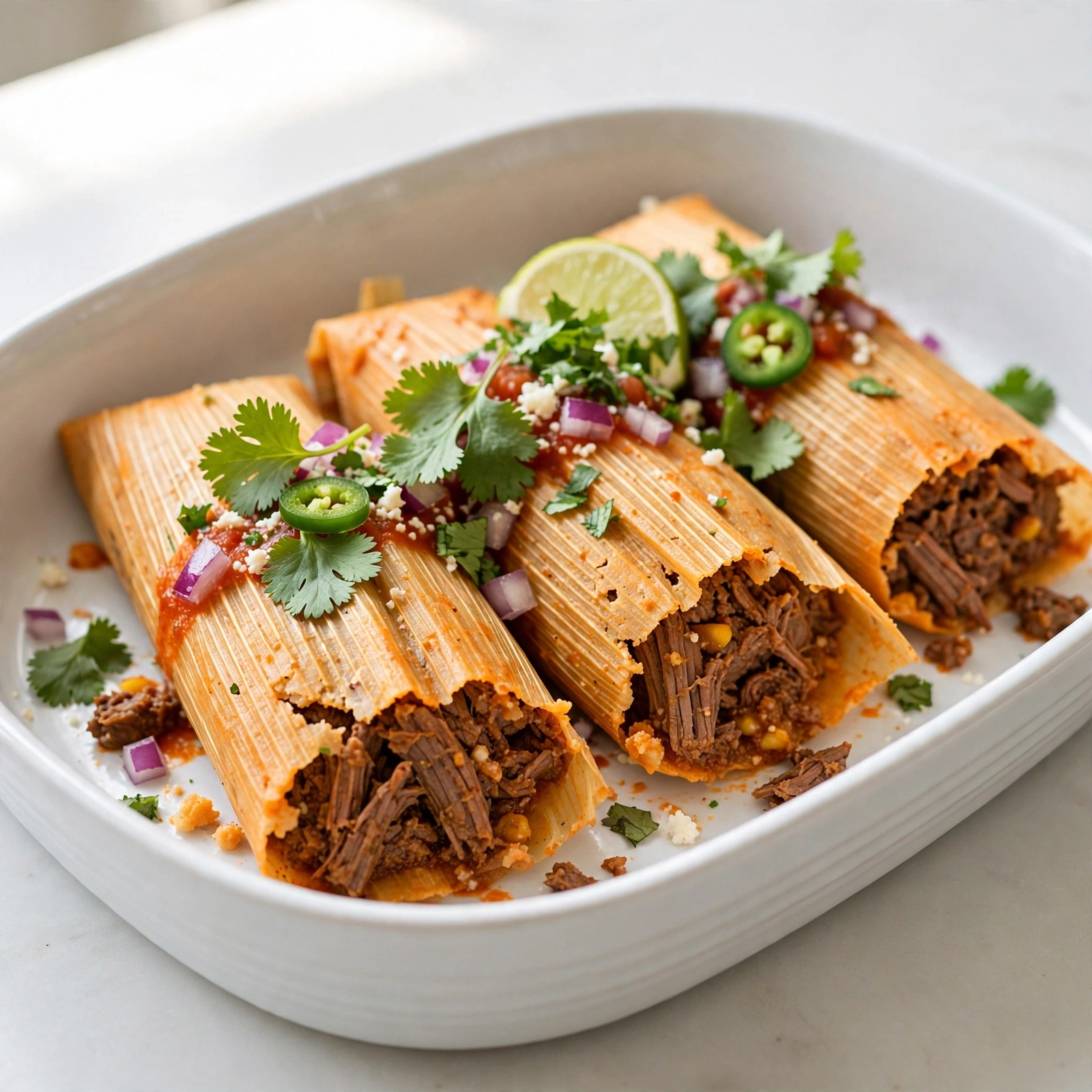 Homemade Beef Tamales